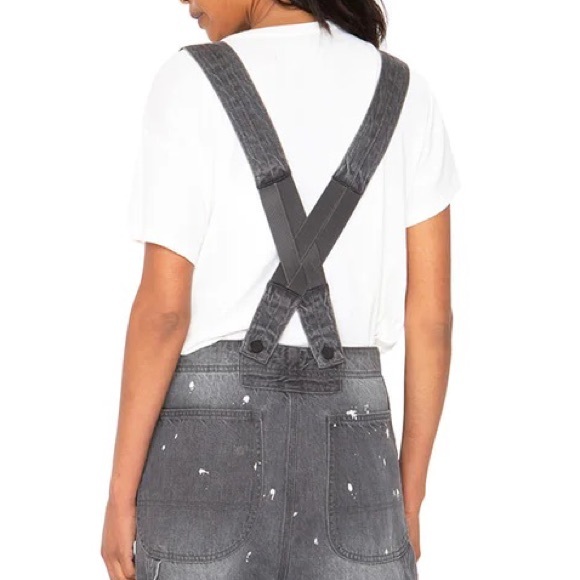 Sandrine Rose xFree People Polka Grey Denim Overall Sz XS - Picture 5 of 10